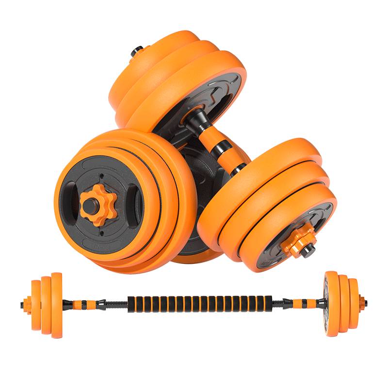 Multifunctional solid iron dumbbell fitness men's home equipment weight can adjust barbell young junior scholars
