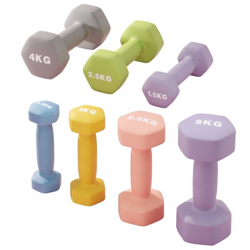 Home small dumbbell dumbbell dumbbell pure iron fitness equipment Women's men's combination set children's solid cast iron training