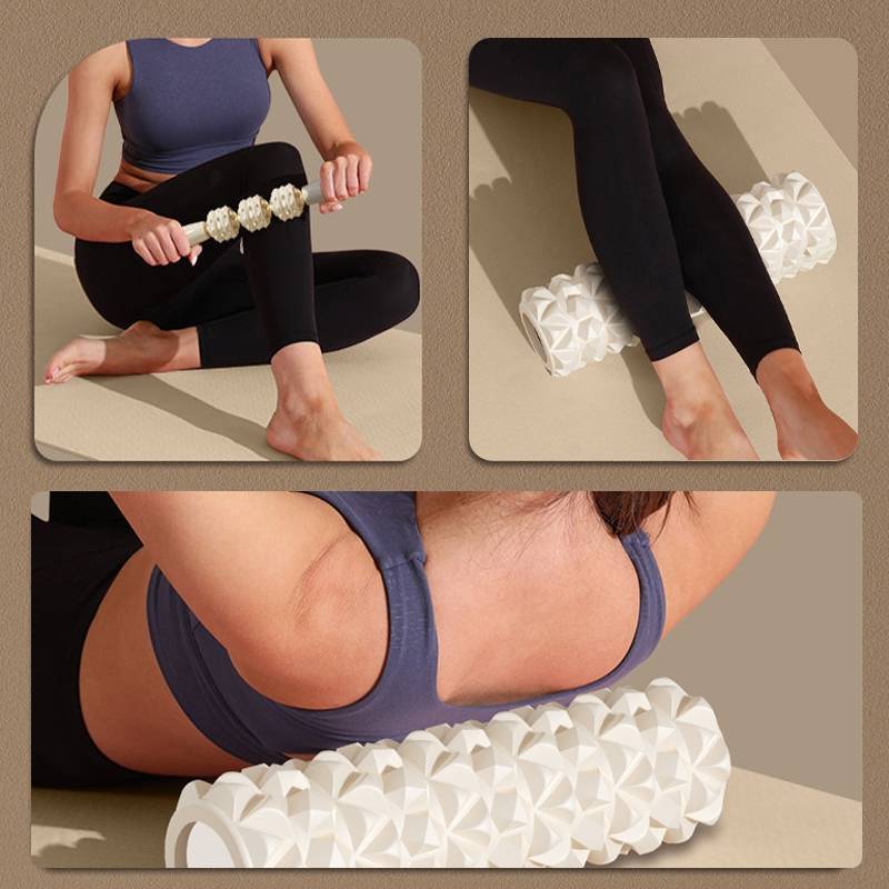 Bubble shaft wolf tooth rod stovepipe artifact rol -shaft muscle relaxation device pinch leg massage stick sports fitness yoga equipment