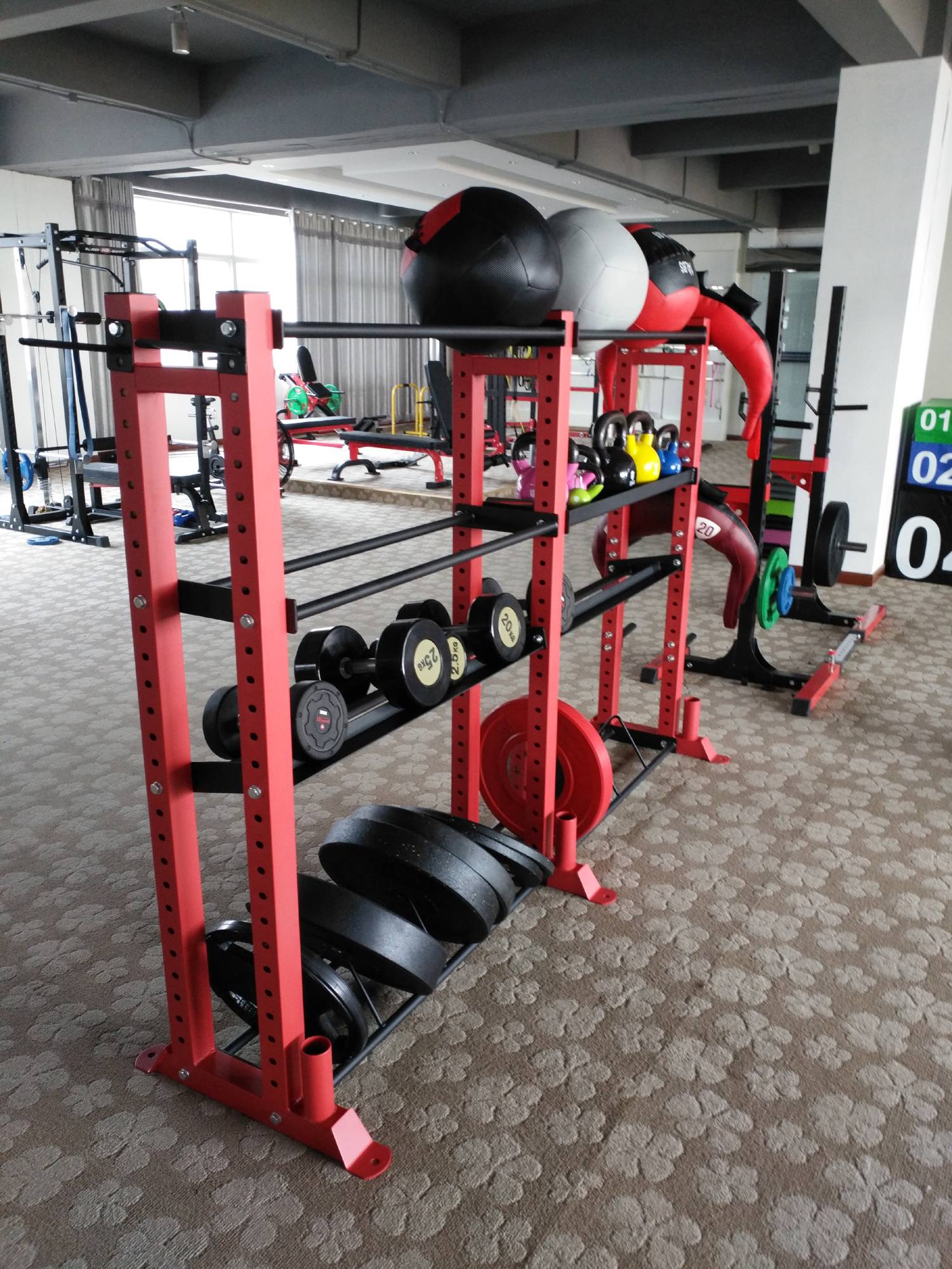 Private teaching studio comprehensive storage rack dumbbell pot bars barbell stand high -end competitive pharmaceutical ball storage rack