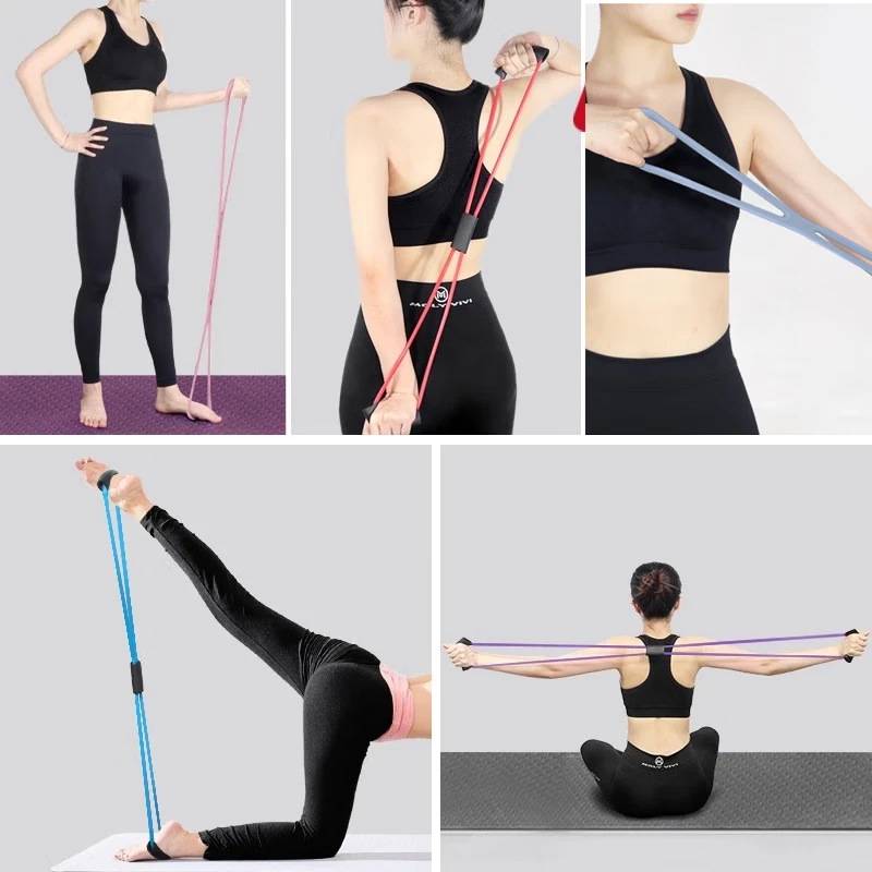 Lightr A1P90-Eight-character open shoulder resistance band beauty back elastic stretching band yoga training equipment fitness house