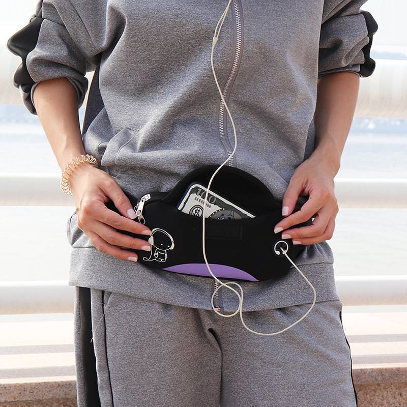 New ultra -thin running sports waist bag multi -function mobile phone bag outdoor, female, young and old universal fitness invisible waterproof