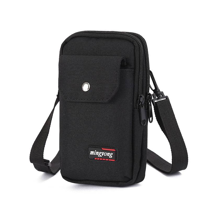 The new pocket men's multi -function wearing belt construction site dry mobile phone bag small mini running large capacity small shoulder bag