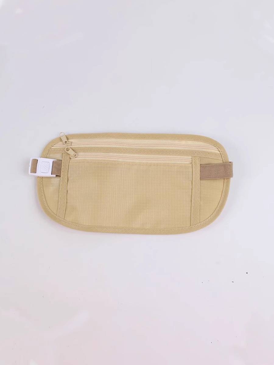Portable double -layer waist bag anti -theft bag Perseverance and stealing abroad travel passport bag out of men and women wallets