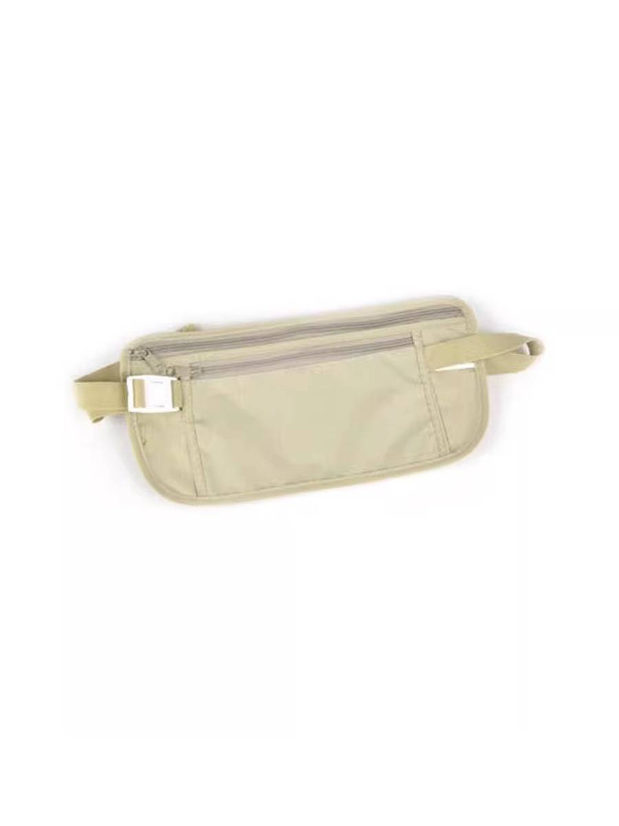 Portable double -layer waist bag anti -theft bag Perseverance and stealing abroad travel passport bag out of men and women wallets