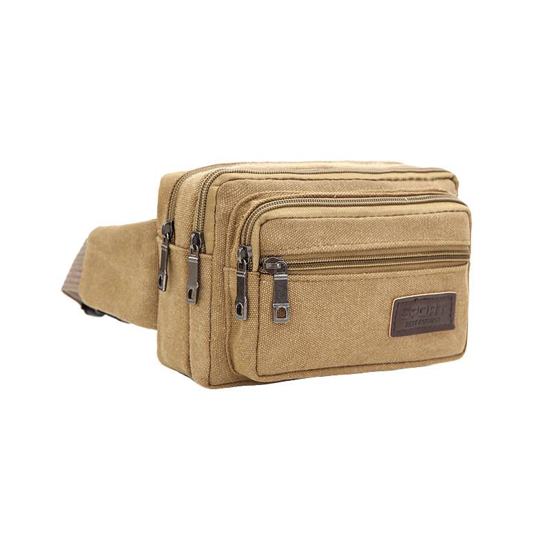 Canvas Multi -Strangers Waste Bags Male Freispy Person Person Big Bags Large -capacity Sports Sports Mobile Pack -resistant Wallet Package