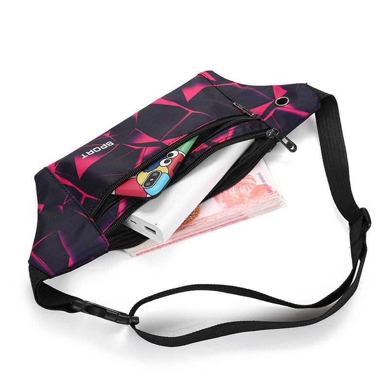 Wastebar multi -functional belt waterproof sports run invisible mobile phone bag men's and female outdoor ultra -thin ventilation waist bag