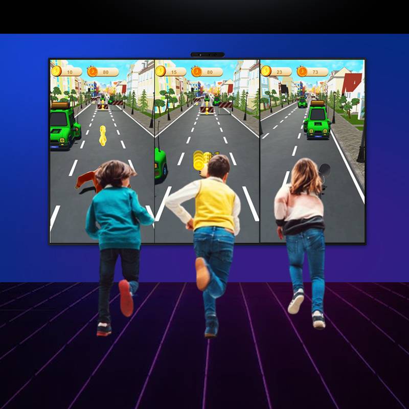 Slander -sensitive large -screen sports interactive AR running cool running game projection equipment digital simulation virtual sports system