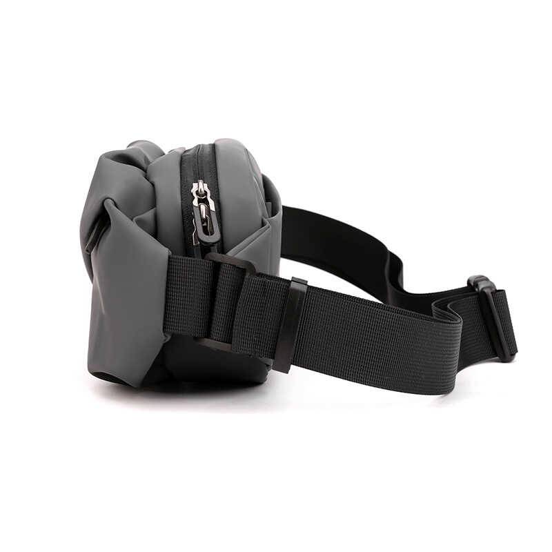 Fashion men's waist bag outdoor running mobile phone bag multi -function large -capacity chest bag casual shoulder mesengers bag