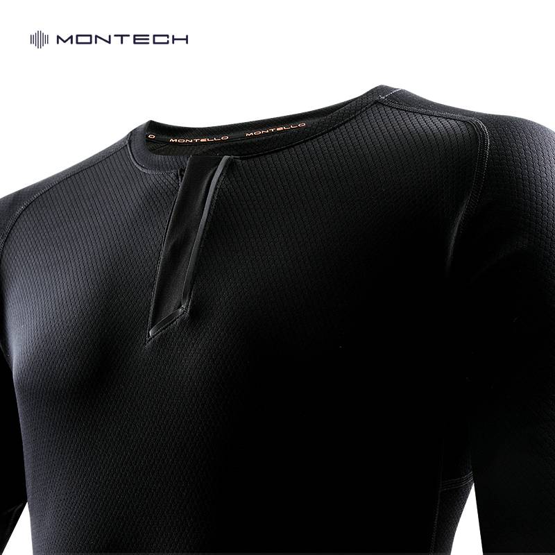 Single -directed outdoor Henry leads a single long -sleeved long -sleeved winter warm anti -static running breathable fast -drying T -shirt