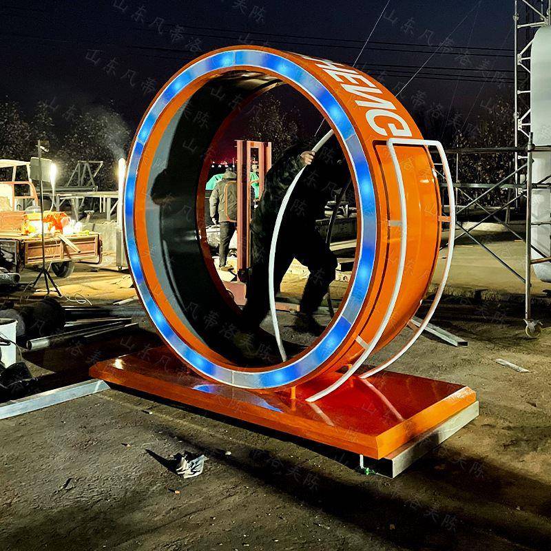 Interactive iron roller hamster runnerless park equipment scenic spot Farm parent -child expansion amusement project