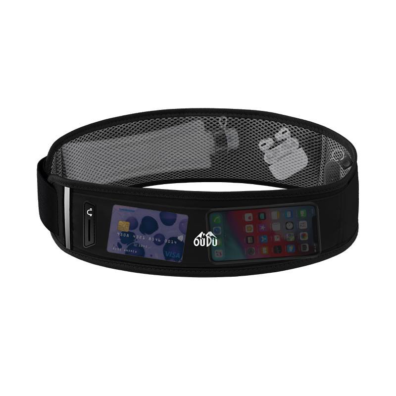 A sports running phone, a man's and a woman's gym, a morning running kettle bag with a light waterproof and invisible waist bag