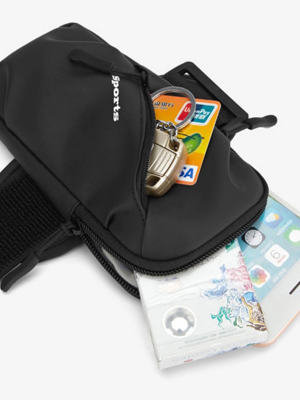 Running mobile arm bag, men ' s and women ' s general fitness and sports kit, arm bag, outdoor waterproof mobile arm kit