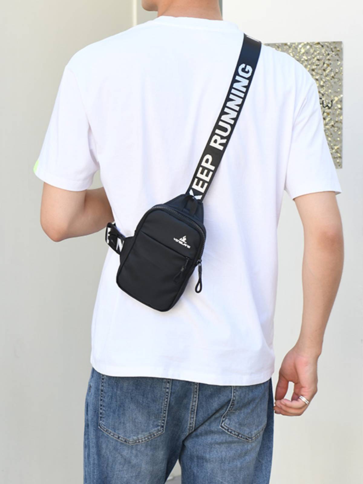 Girls' chest bag outdoor shoulder bag running mobile phone bag pocket bag leisure sports fitness tourism boys small crossbody bag