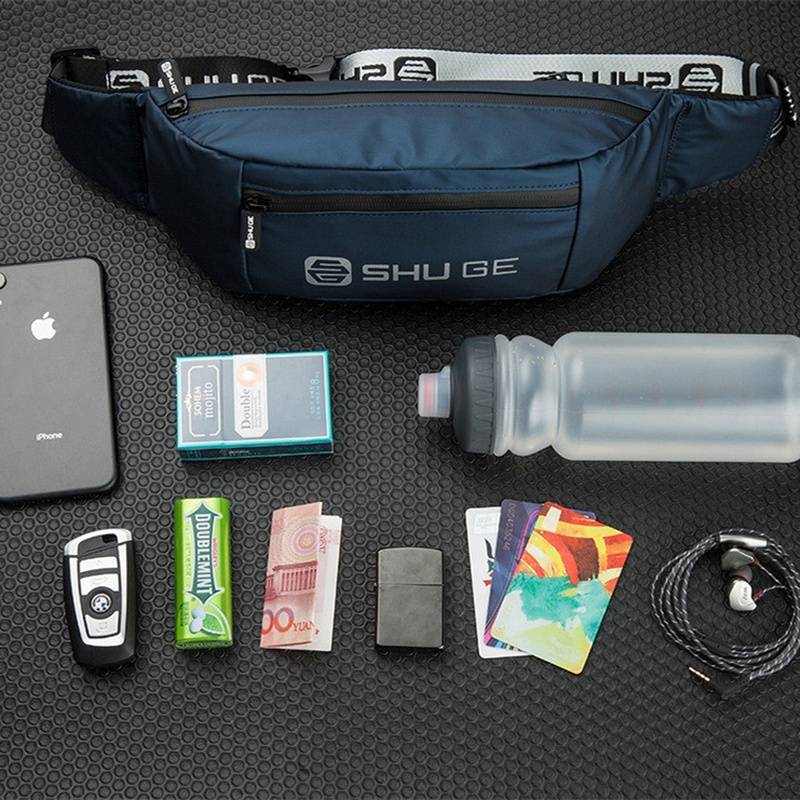 Wambu Men's new outdoor sports running messenger bag multi -functional mobile phone belt bag waterproof waterproof bag riding