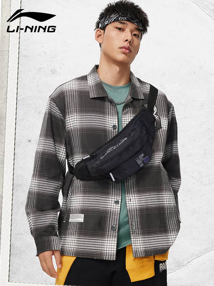 Li Ning waist bag messenger bag men's sports run shoulder bag women's chest bag large -capacity outdoor 24 new mobile phone bag