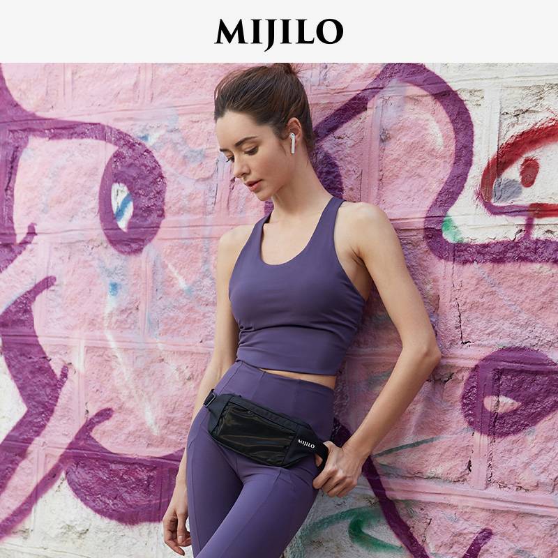 Mikelo mijilo touch screen sports waist bag men's running fitness outdoor bag 7 -inch ultra -thin hidden waistbar bag