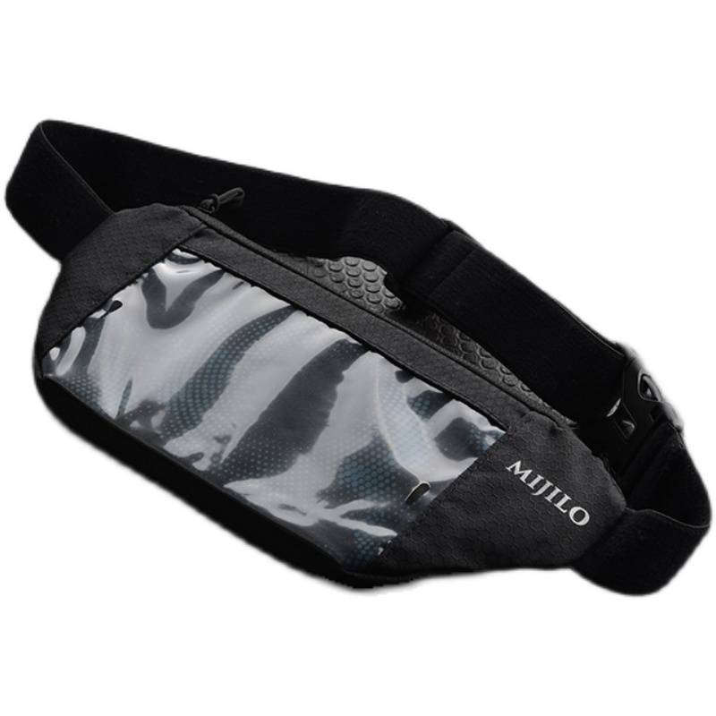 Mikelo mijilo touch screen sports waist bag men's running fitness outdoor bag 7 -inch ultra -thin hidden waistbar bag