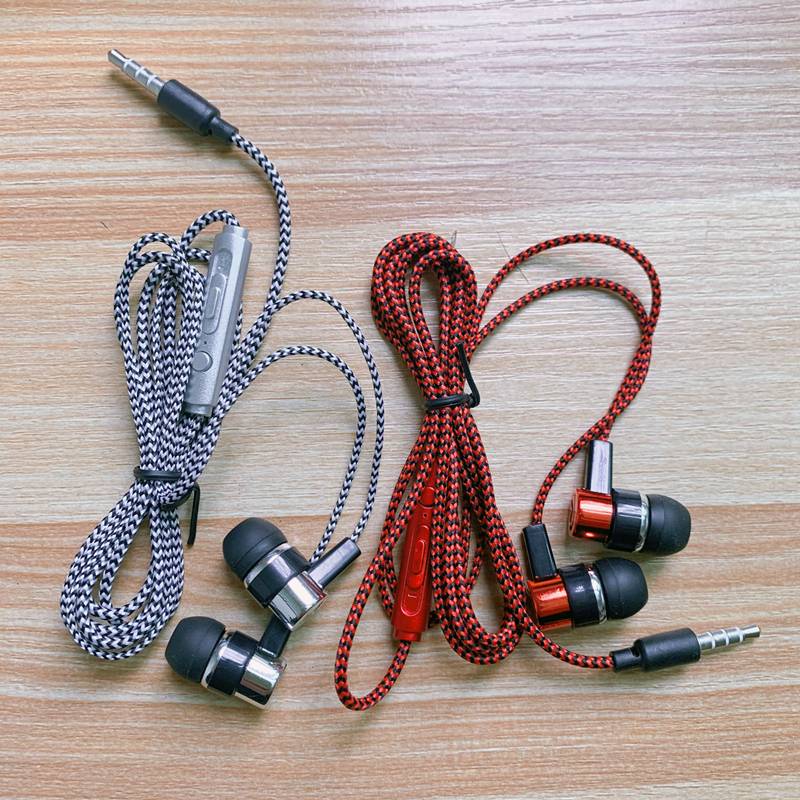 Nylon rope headset woven wear -resistant in -ear sports run Android 3m long line mobile computer universal