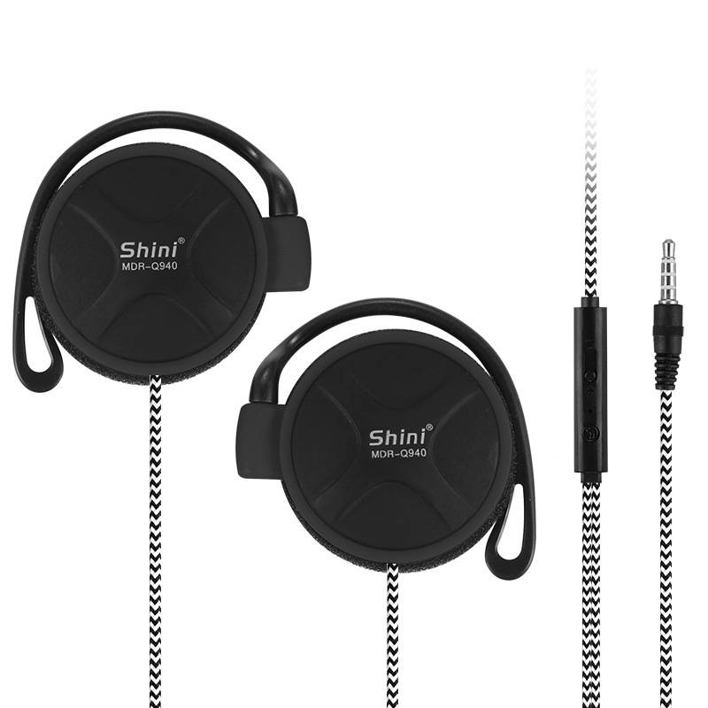 Nylon rope headset woven wear -resistant wired control with wheat hanging earplug mobile phone computer MP running call