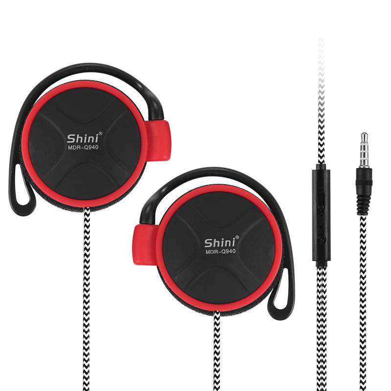 Nylon rope headset woven wear -resistant wired control with wheat hanging earplug mobile phone computer MP running call
