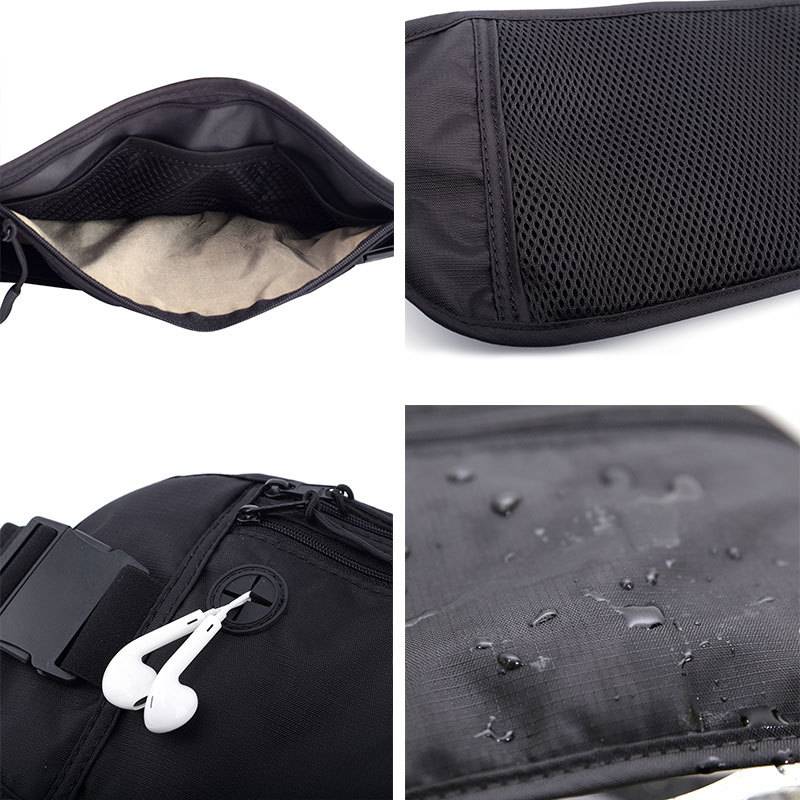 Outdoor anti -theft RFID invisible mobile phone waist bag passport bag multi -functional document package men's and women's sports running close bag