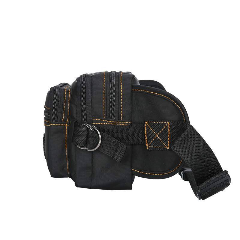 2021 spring new outdoor canvas bag leisure sports running bag men's mobile phone pocket manufacturer