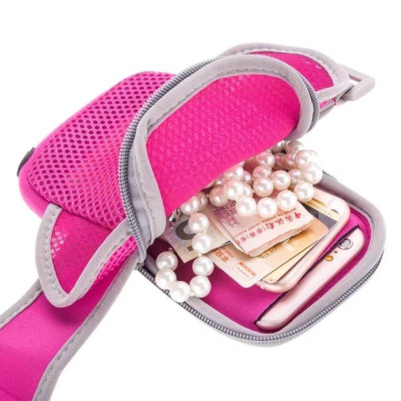 A running arm bag for men and women with an outdoor exercise arm with apples for a general phone set to protect their wrists from sweat
