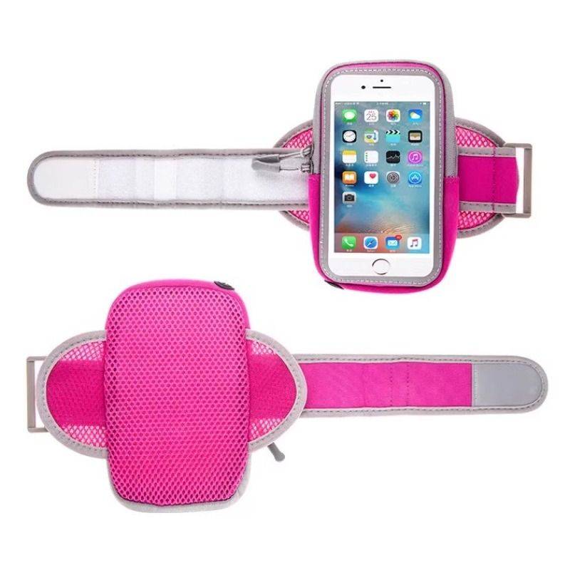 A running arm bag for men and women with an outdoor exercise arm with apples for a general phone set to protect their wrists from sweat