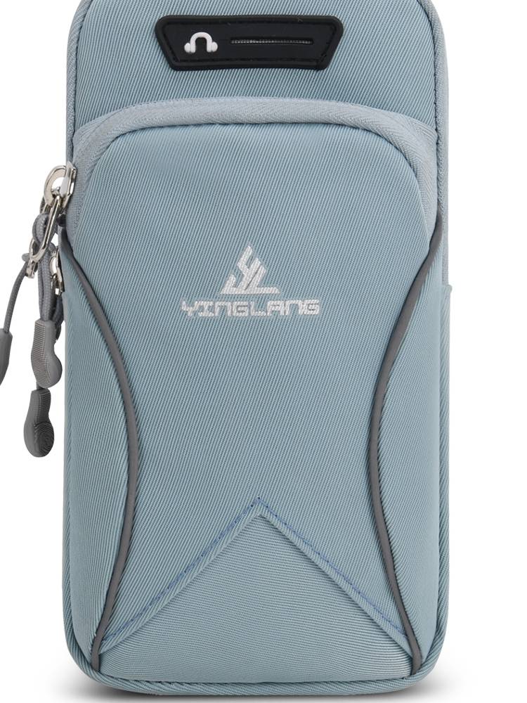 Run a new mobile arm bag with a multi-purpose fashioner man and woman slashing their waists with a gym bag
