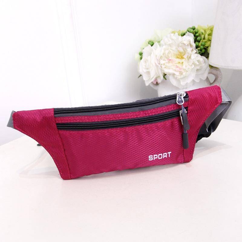 Outdoor waterproof and wear -resistant new pure canvas, small waist bag mobile phone waist bag female sports running casual chest bag