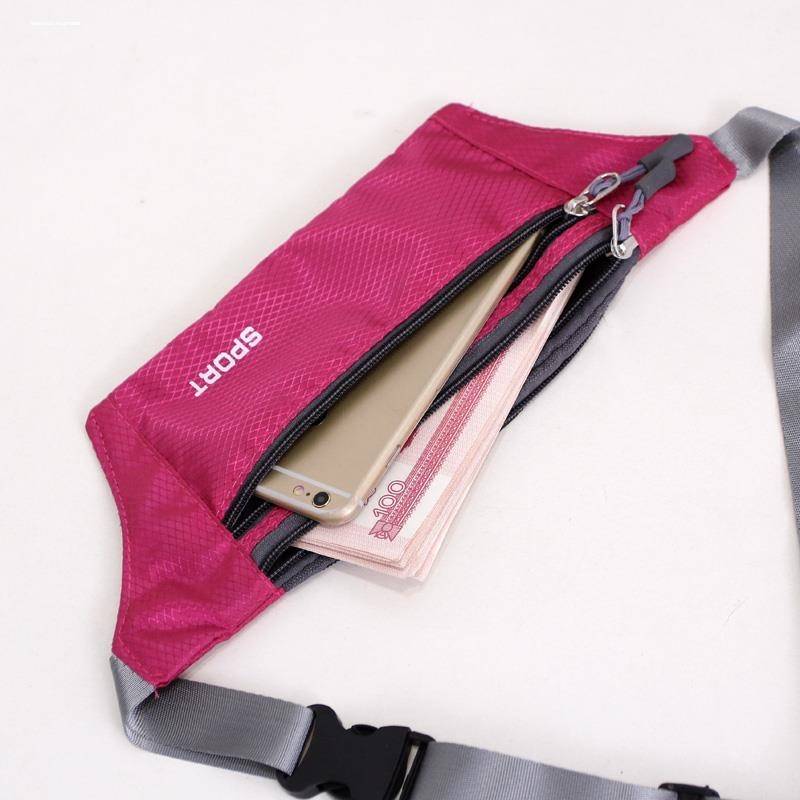 Outdoor waterproof and wear -resistant new pure canvas, small waist bag mobile phone waist bag female sports running casual chest bag