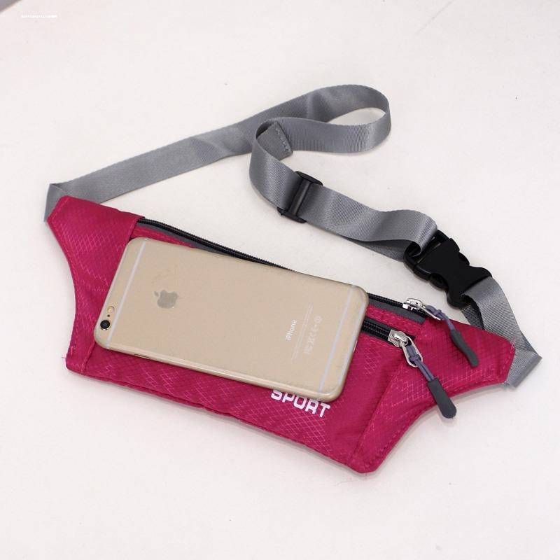 Outdoor waterproof and wear -resistant new pure canvas, small waist bag mobile phone waist bag female sports running casual chest bag