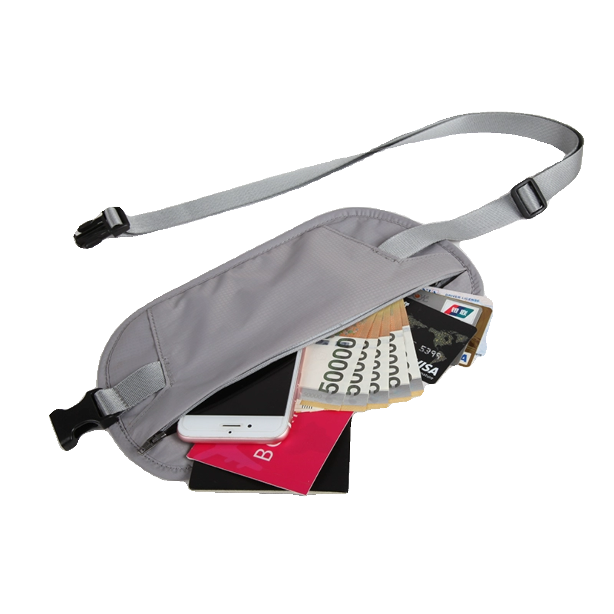 GOX invisible anti -theft pocket, close -light, super thin travel sports mobile phone running passport bag