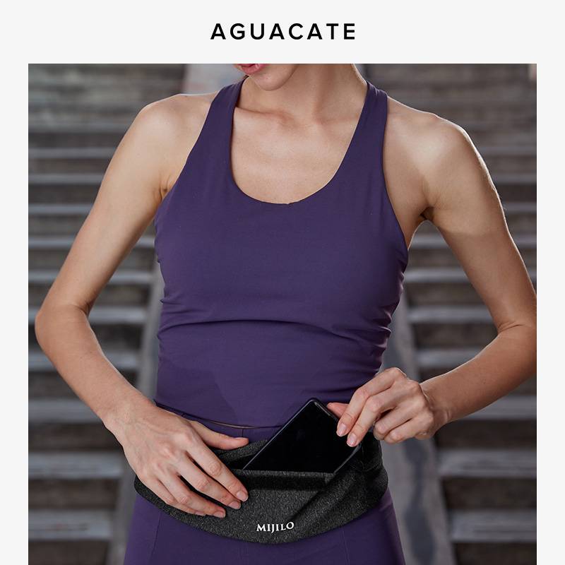 2021 new running mobile phone pocket bag men's and women's sports waist bag fitness outdoor equipment mobile phone bag invisible belt small