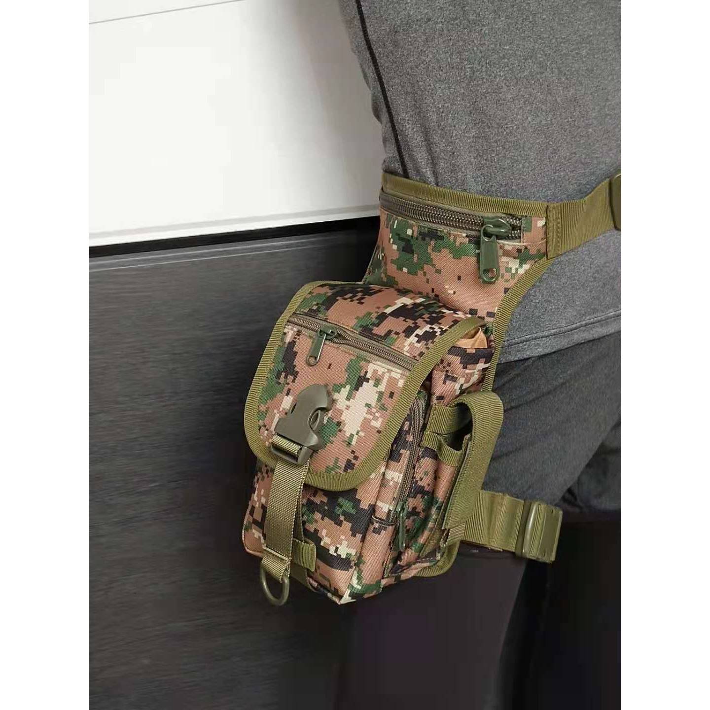 Internet celebrity outdoor running mesengers pocket bag fitness training sports mobile phone buttocks multi -function riding leg bag men's and women's