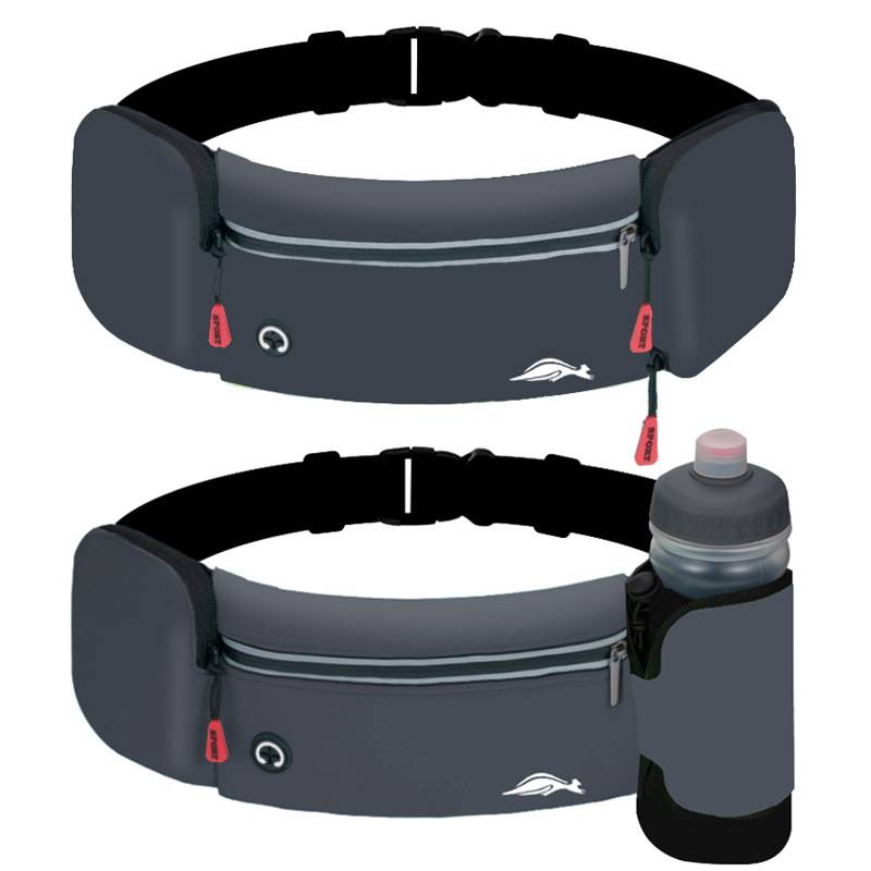 A man with a big-capacity sports kit with a gym kettle, a man with a waterproof belt