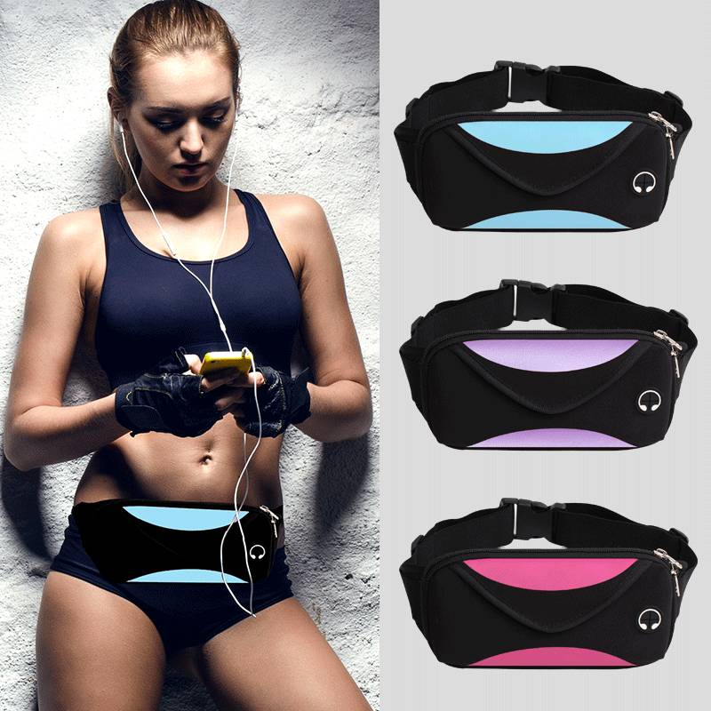 New sports waist bag men's running mobile phone bag multi -function waterproof mini -fitness equipment bag fashion hidden