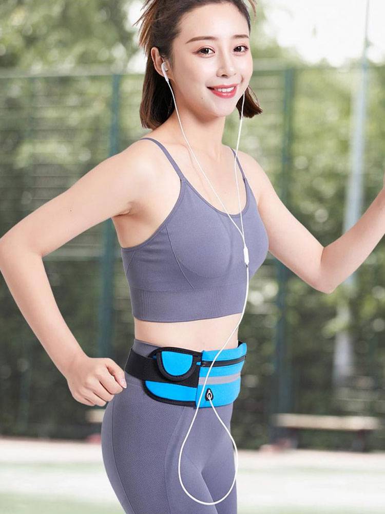 Outdoor sports waist bag multi -function running mobile phone bag women's fitness belt waterproof anti -theft and personal reflective cycling bag
