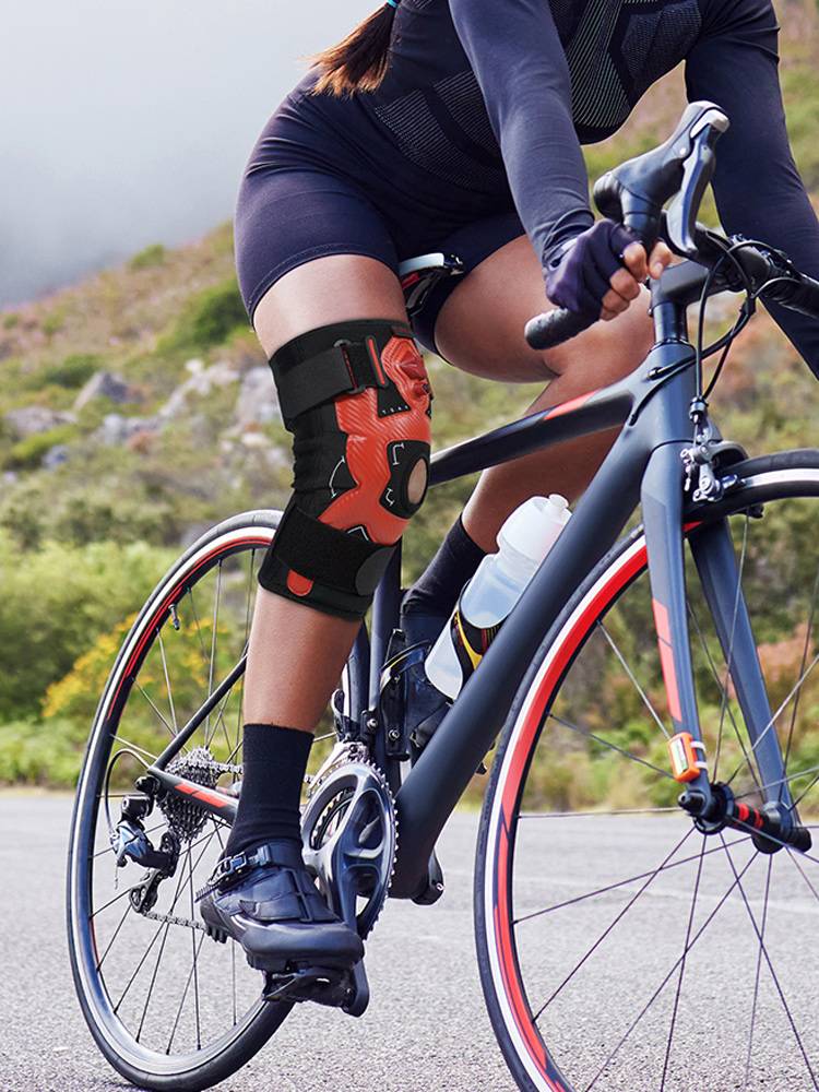 Inflatable sports knee pads men and women fitness blue ball running rope skipping anti -slip knee knee professional protective equipment
