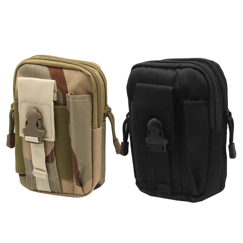 Outdoor leisure sports tactical waist bag men's mobile phone bag wears belt climbing camouflage bag vertical waist bag large capacity