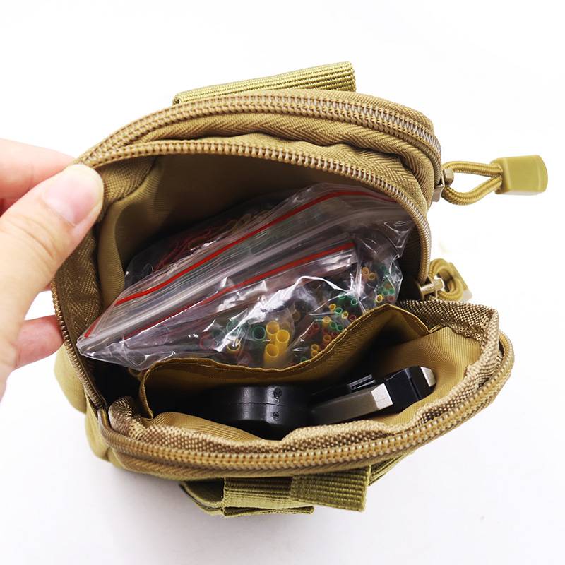 Outdoor leisure sports tactical waist bag men's mobile phone bag wears belt climbing camouflage bag vertical waist bag large capacity