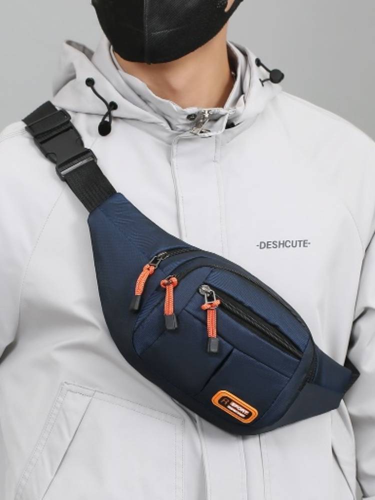 New pocket sports running mobile phone bag men's and women's tide brand large capacity morning running fitness equipment crossbody cashier bag