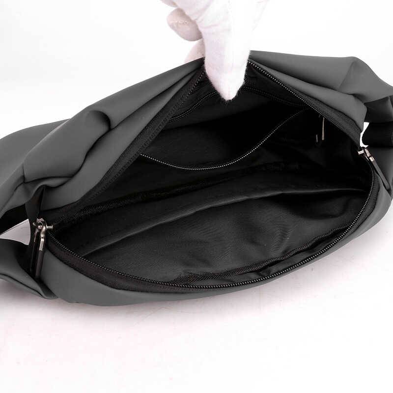 2024 new men's waist bag outdoor running mobile phone bag multi -function large -capacity chest bag casual shoulder mesengers