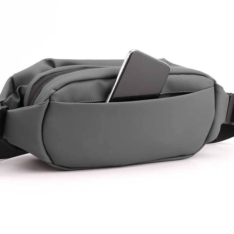 2024 new men's waist bag outdoor running mobile phone bag multi -function large -capacity chest bag casual shoulder mesengers