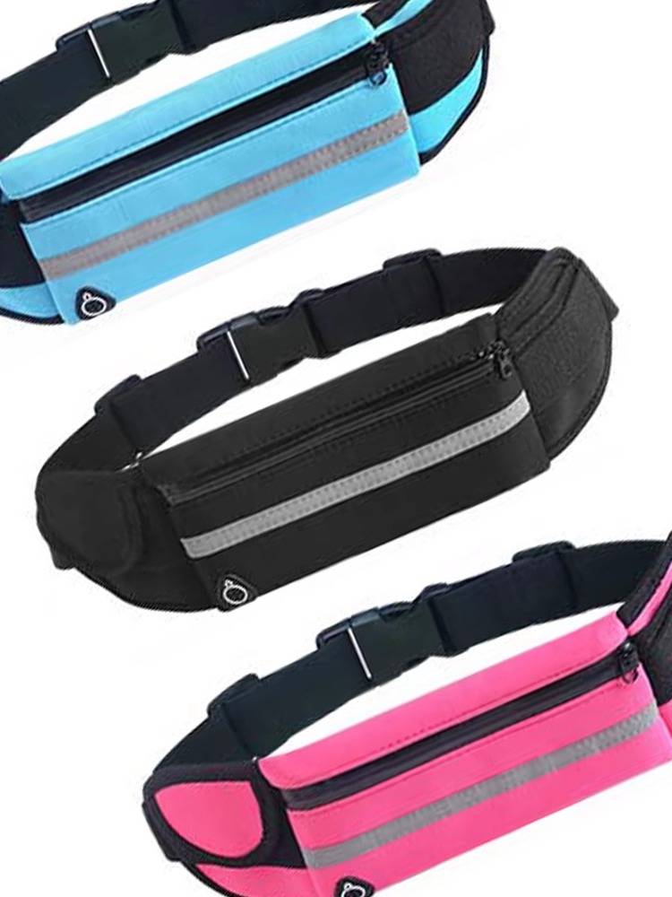 A running phone with a male and female outdoor exercise kit with a multi-purpose kettle bag with a thin waterproof little belt bag