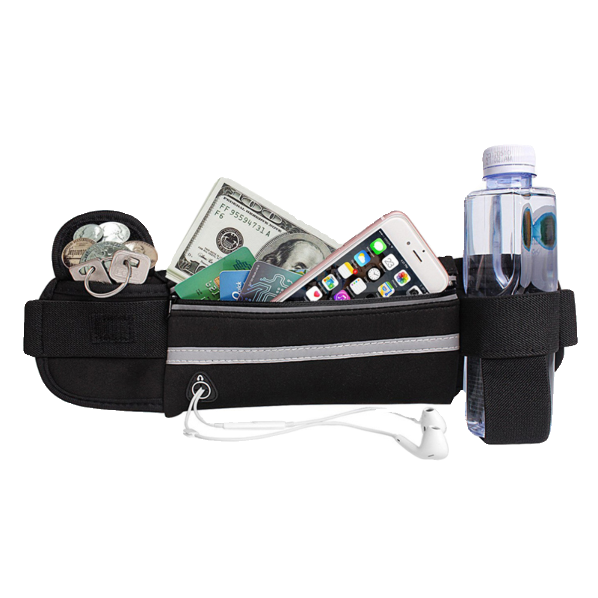 Customized sports waist bag outdoor running bag men's and women's fitness waterproof mobile phone bag Marathon storage bag print logo