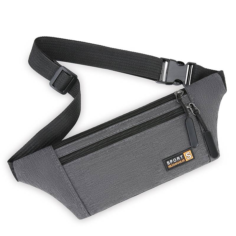A sports waistbag lady with a mobile phone bag running a marathon with a super thin, invisible belt multi-purpose waterproof chest bag