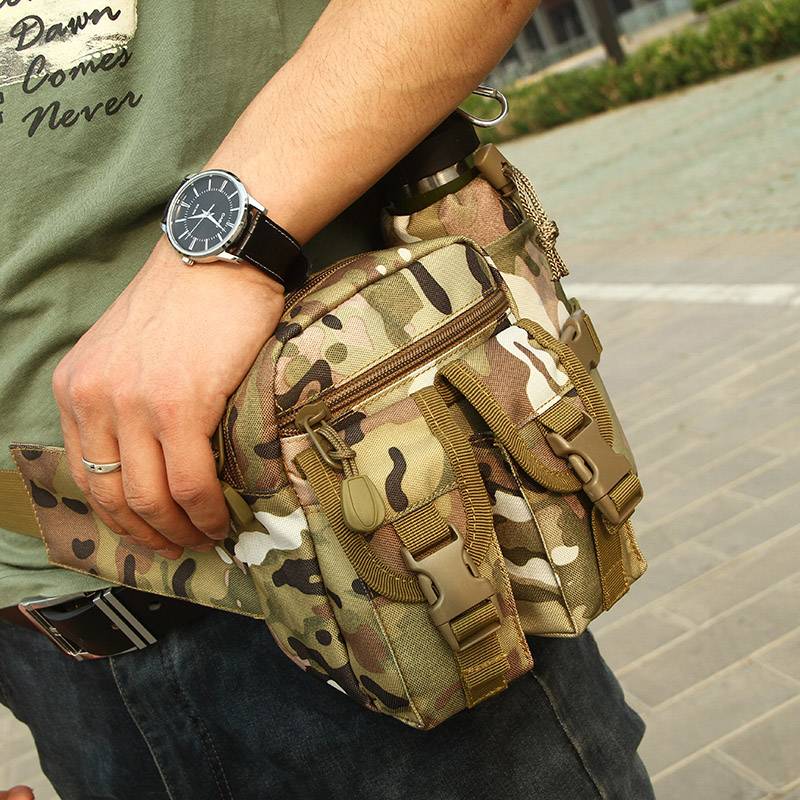 Outdoor waist bag running sports road sub -bag multi -functional waist bag men's work site tools bag pocket belt bag