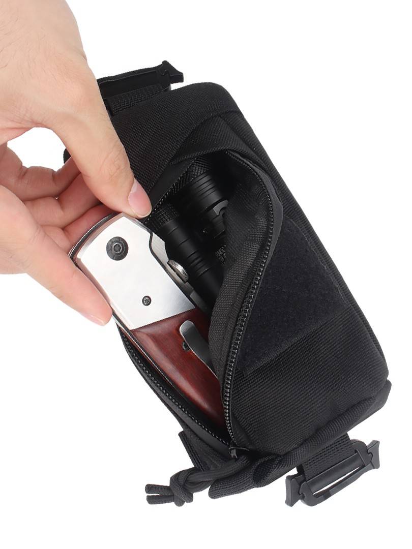 Outdoor climbing backpack shoulder strap mobile phone bag multi -function EDC storage bag backpack small hanging tactical attachment bag
